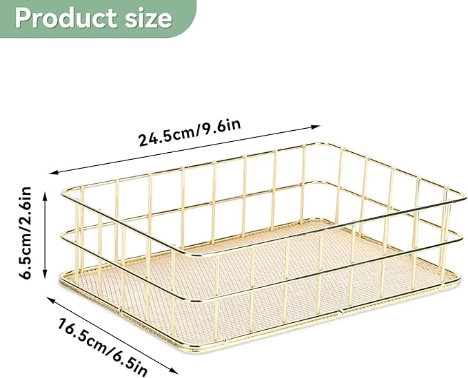 Gold Metal Storage Basket