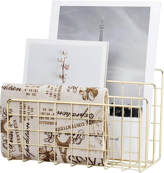 Gold Desk Mail Organizer