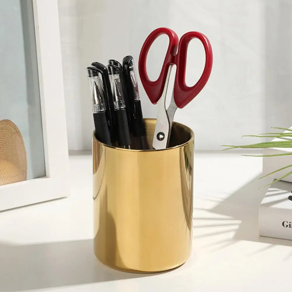 Gold Metal Pen Holder