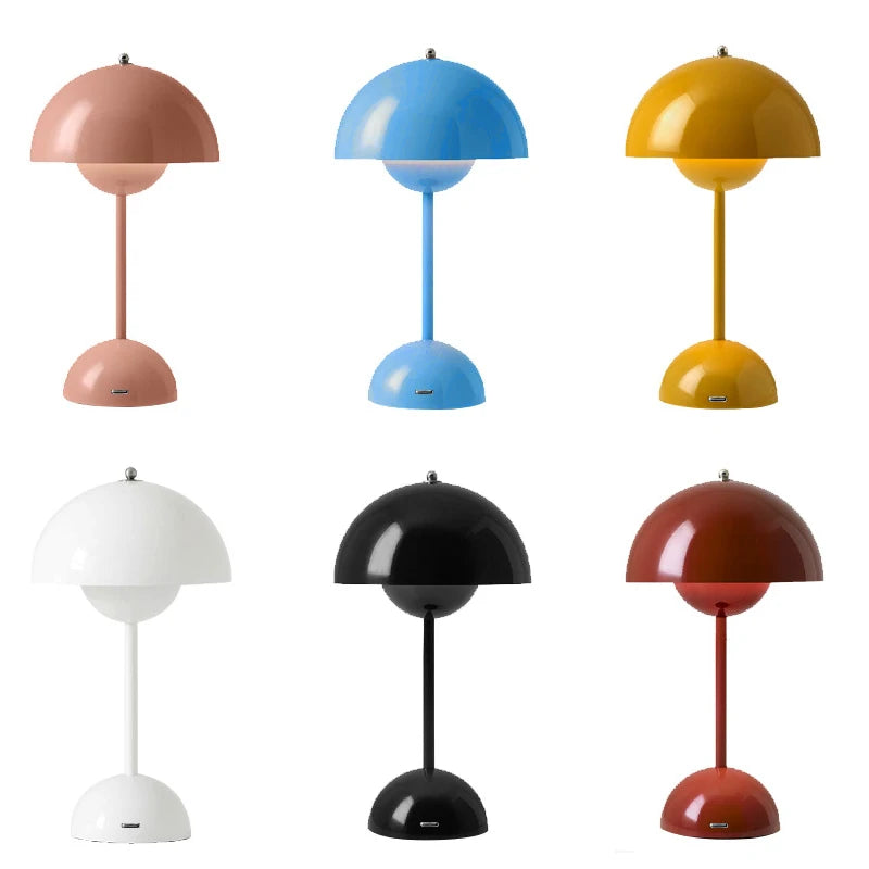 Nelson Mushroom Flower Bud Portable Table Lamp