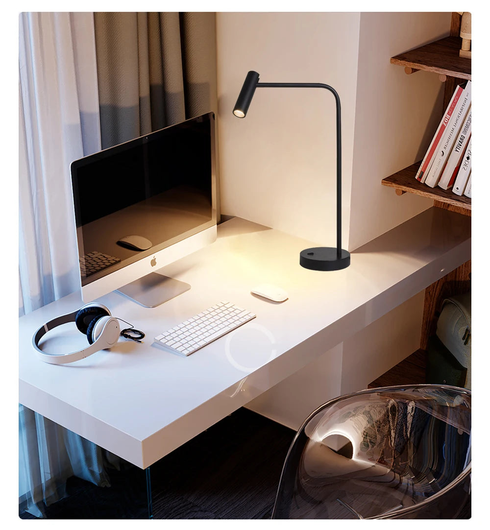 Metal Eye-Caring Reading Desk Lamp