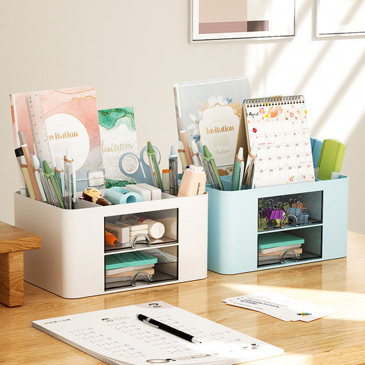 Multi-Functional Desk Organizer with 2 Drawers